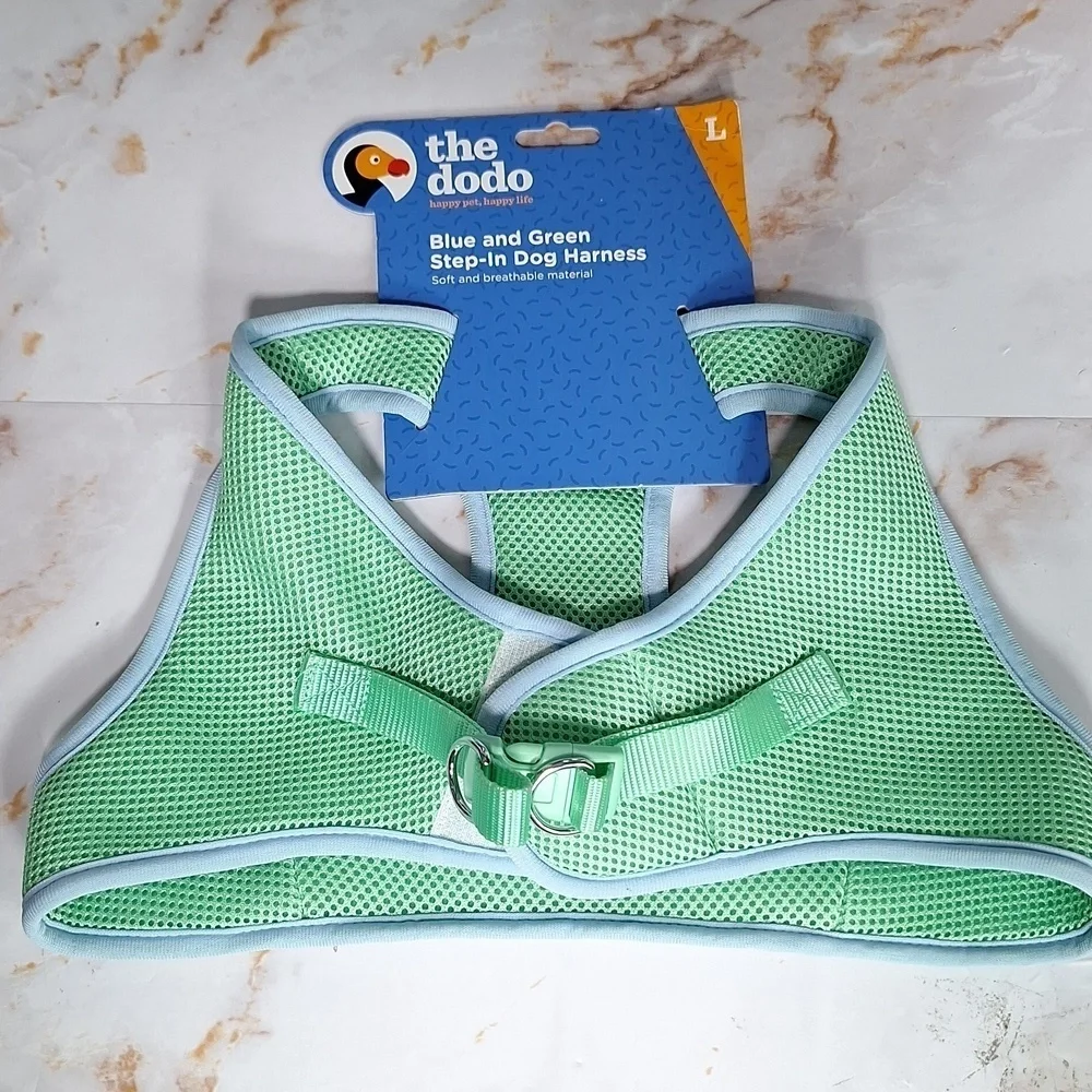 dodo Bright Green Dog Harness Mesh Design Secure Buckle